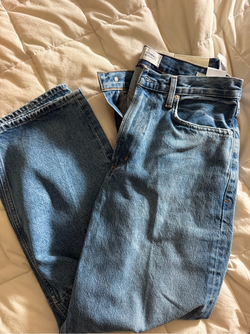 Citizens Of Humanity Light Blue Washed Flare Jeans - Picture 4 of 5